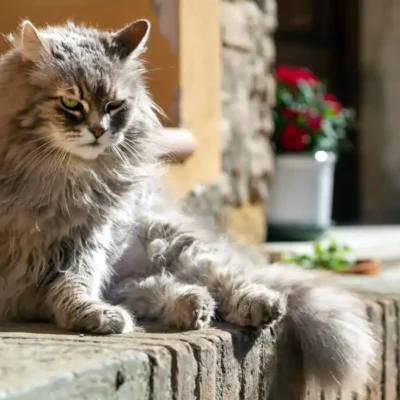 Grumpy aggressive cat